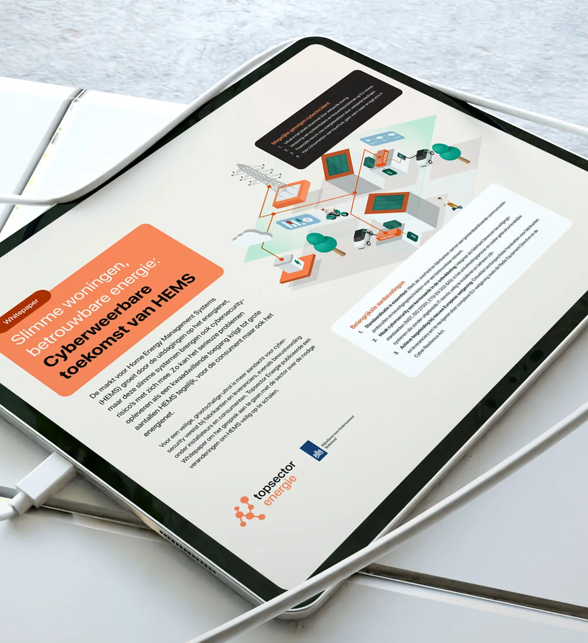 ipad met een infographic