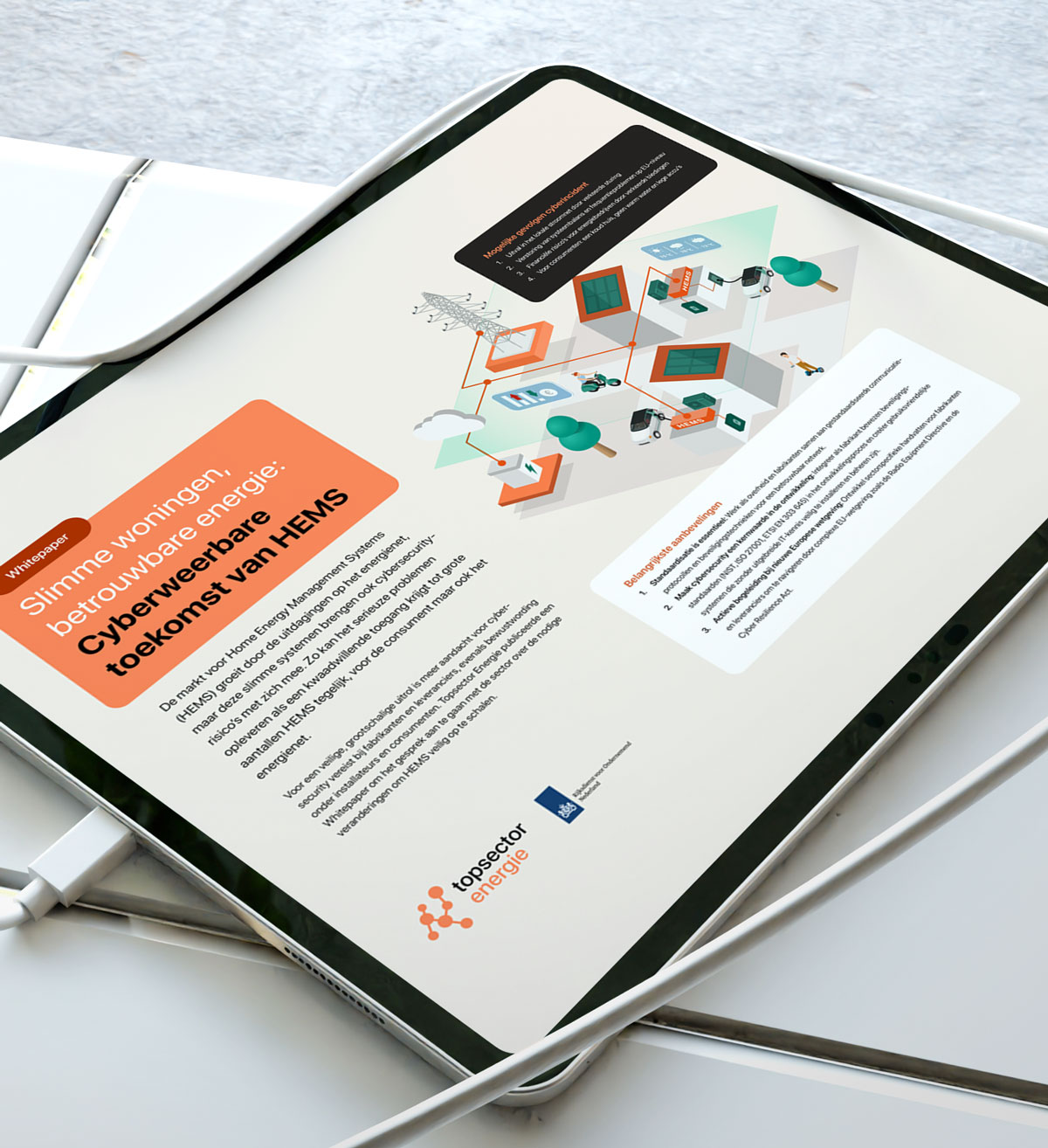 ipad met een infographic